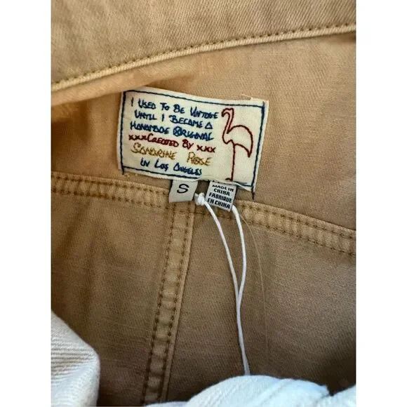 Free People X Sandrine Rose Women's Beige Pockets Collared Jacket Size Small NWT - Picture 8 of 9